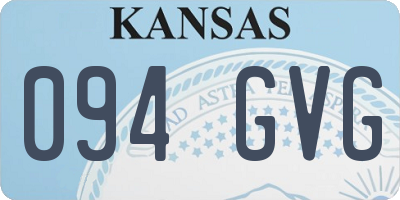 KS license plate 094GVG