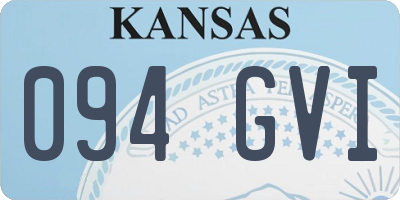 KS license plate 094GVI