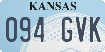 KS license plate 094GVK