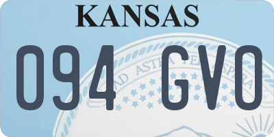 KS license plate 094GVO