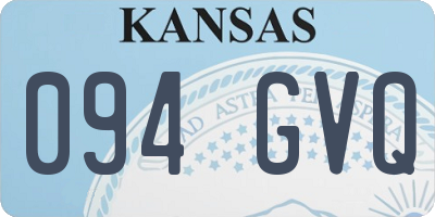 KS license plate 094GVQ