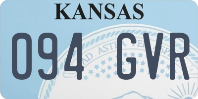 KS license plate 094GVR