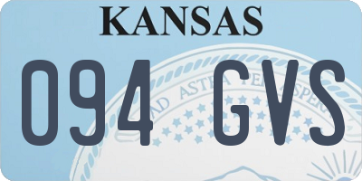 KS license plate 094GVS