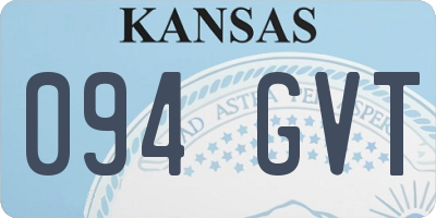 KS license plate 094GVT