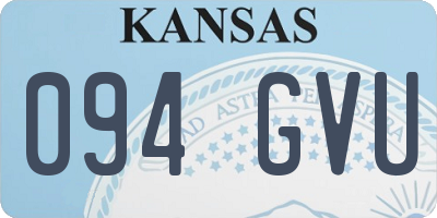 KS license plate 094GVU