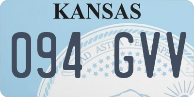 KS license plate 094GVV