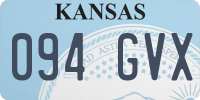 KS license plate 094GVX