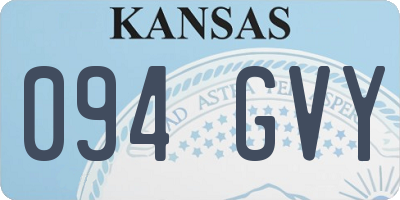 KS license plate 094GVY