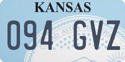KS license plate 094GVZ