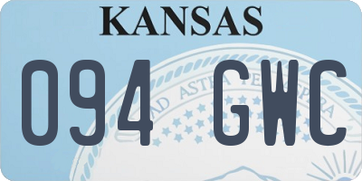KS license plate 094GWC