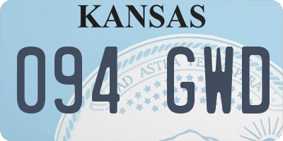KS license plate 094GWD