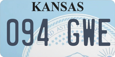 KS license plate 094GWE