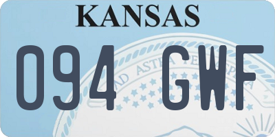 KS license plate 094GWF