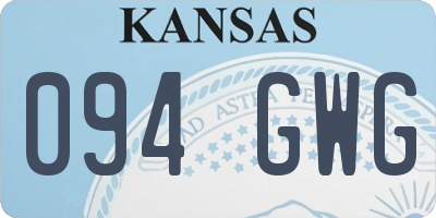 KS license plate 094GWG
