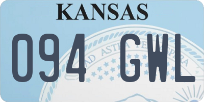 KS license plate 094GWL