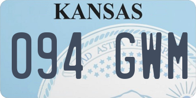 KS license plate 094GWM