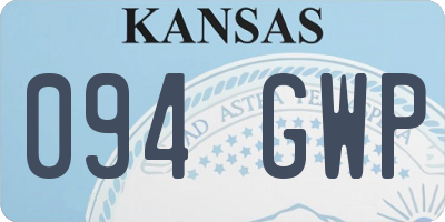 KS license plate 094GWP