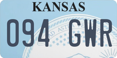 KS license plate 094GWR