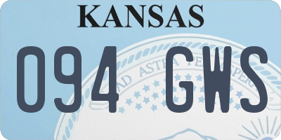 KS license plate 094GWS