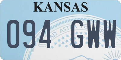KS license plate 094GWW