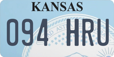 KS license plate 094HRU