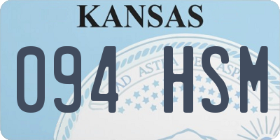KS license plate 094HSM
