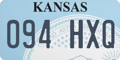 KS license plate 094HXQ