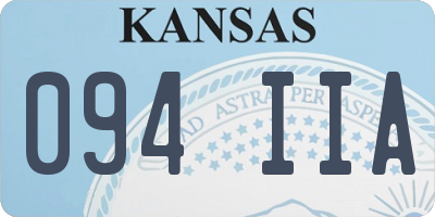 KS license plate 094IIA