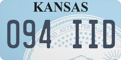 KS license plate 094IID