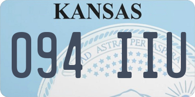 KS license plate 094IIU