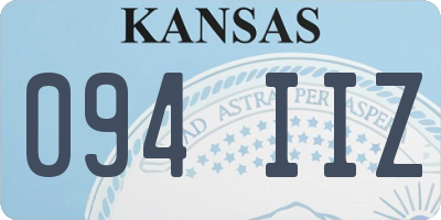 KS license plate 094IIZ