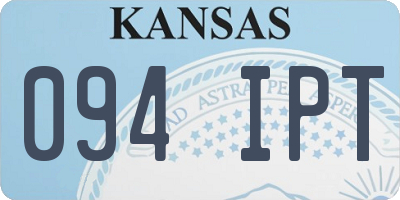 KS license plate 094IPT
