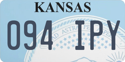 KS license plate 094IPY