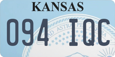 KS license plate 094IQC