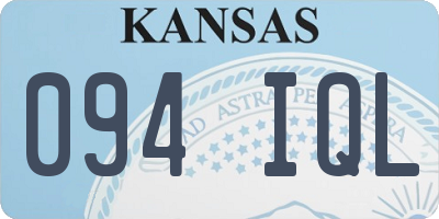 KS license plate 094IQL