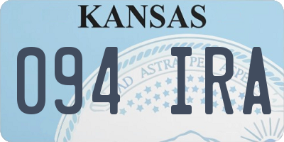 KS license plate 094IRA