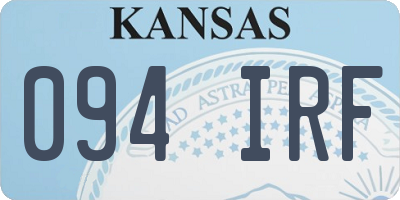 KS license plate 094IRF