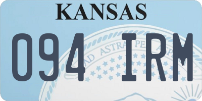 KS license plate 094IRM