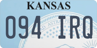 KS license plate 094IRQ