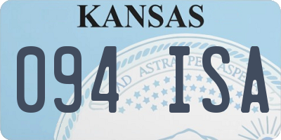 KS license plate 094ISA