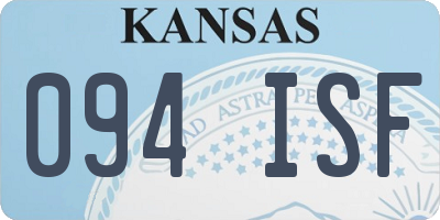 KS license plate 094ISF