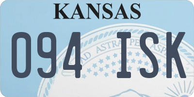 KS license plate 094ISK