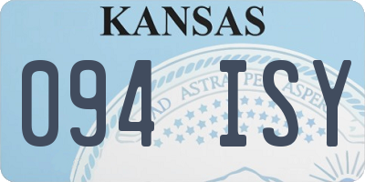 KS license plate 094ISY