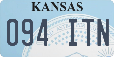 KS license plate 094ITN