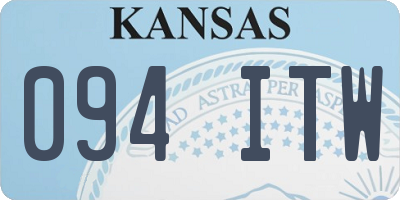 KS license plate 094ITW
