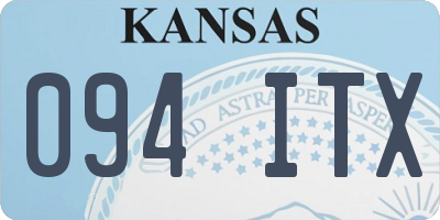 KS license plate 094ITX