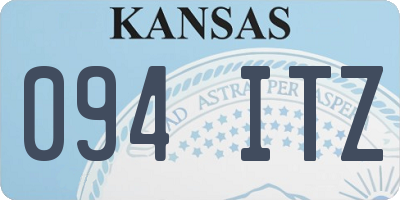 KS license plate 094ITZ