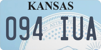 KS license plate 094IUA