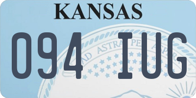 KS license plate 094IUG