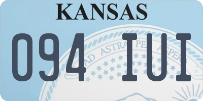KS license plate 094IUI